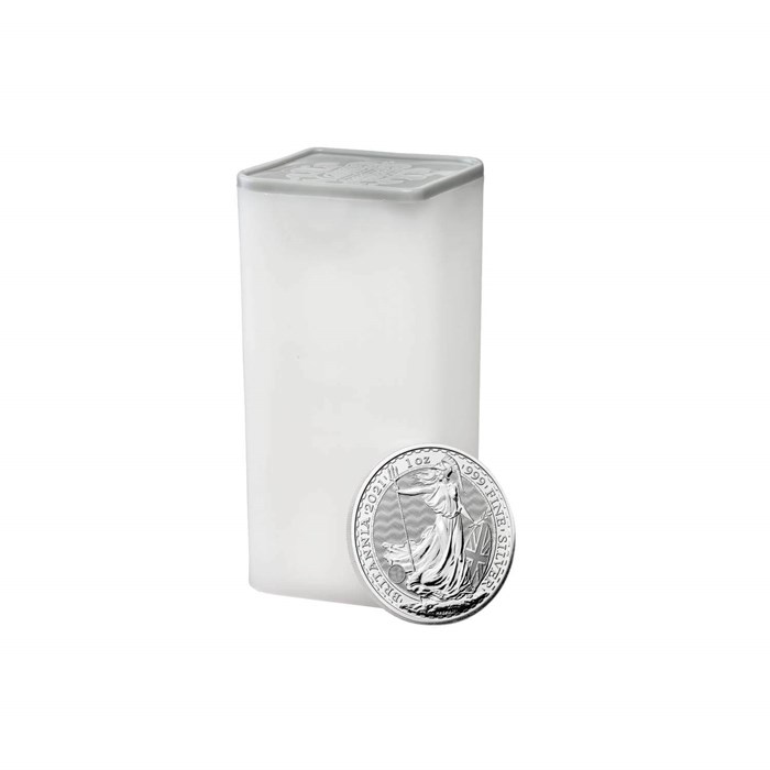 Britannia 2021 1 oz Silver Twenty Five Coin Tube