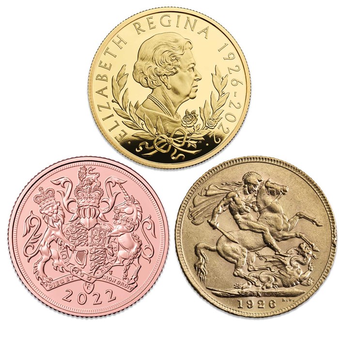 The Queen Elizabeth II Memorial 3-Coin Gold Set