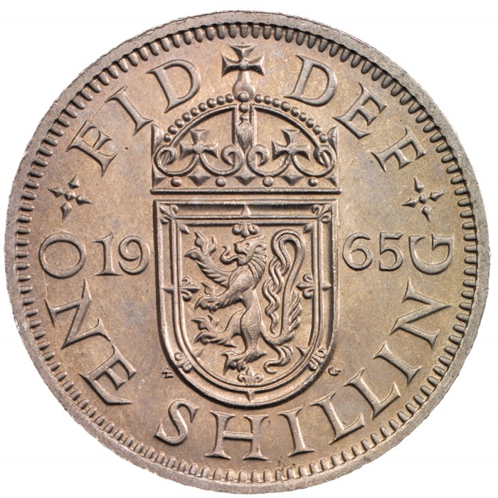 Queen Elizabeth II 1965 Scottish Shilling - Uncirculated