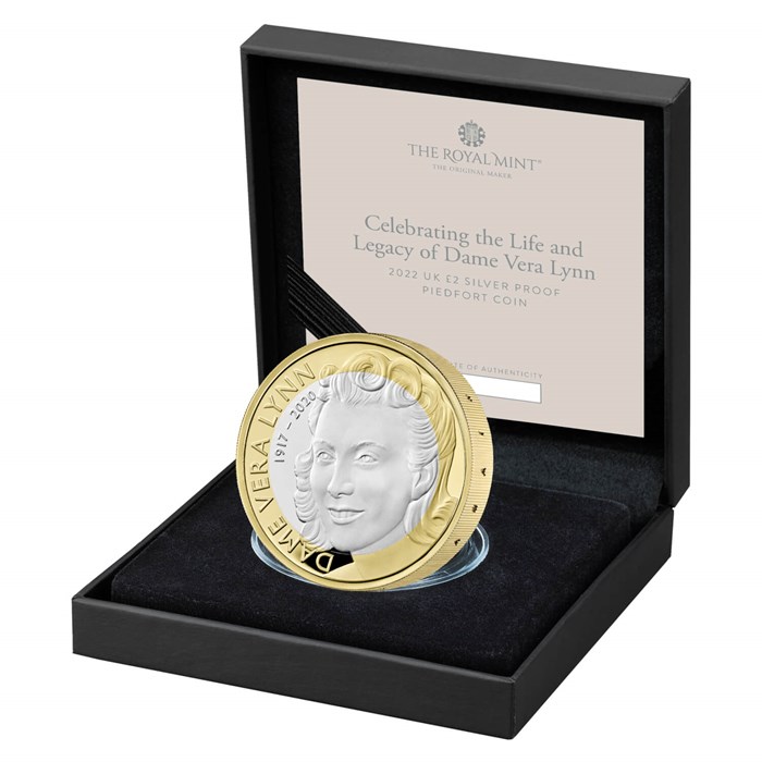 Celebrating the Life and Legacy of Dame Vera Lynn 2022 UK £2 Silver Proof Piedfort Coin