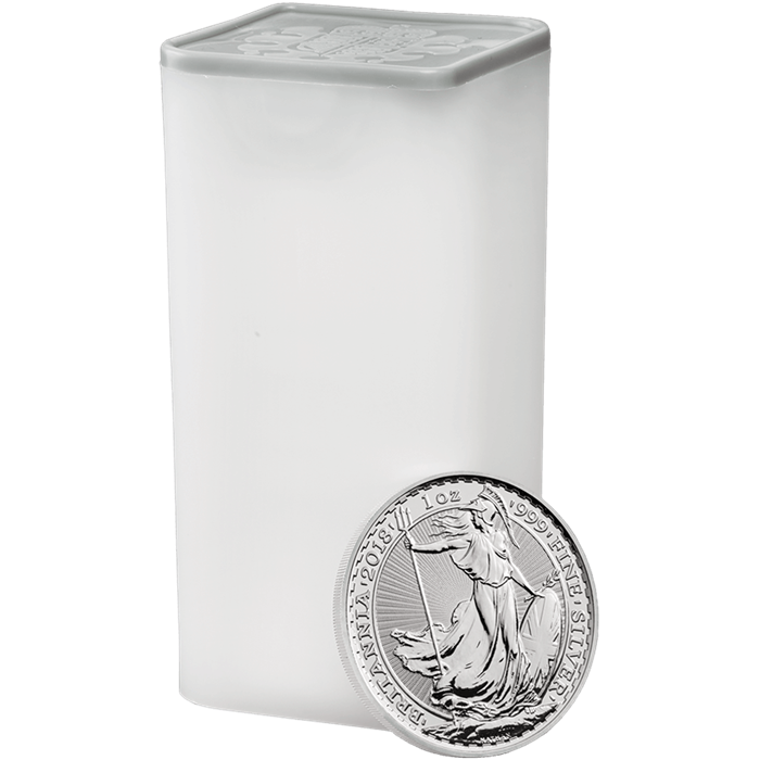 Britannia 2018 1 oz Silver Bullion Twenty Five Coin Tube